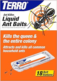 TERRO Liquid Ant Killer Bait Stations, 18-Count, Indoor Ant Traps, T300-3SR | Borax Formula, Kills the Queen & the Entire Colony, Liquid Ant Baits Indoor, Kills Household Ants, Indoor Use