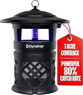 DynaTrap DT2030SR Fly Traps Outdoor - Mosquito & Flying Insect Killer for 1 Acre – Kills Mosquitoes, Flies, Gnats, Wasps - Bug Zapper Alternative - Black | UV-LED Flying Insect Killer, Kills Mosquitoes, Gnats, Flies, Moths, Wasps, Bug Zapper Alternative