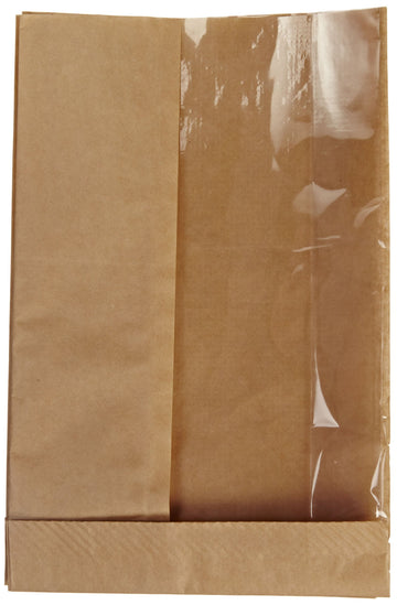 Bagcraft Papercon 300094 Natural Double View Waxed Paper Sandwich Bag, 5 3/4"x2 3/4"x9 1/2", 500 per case