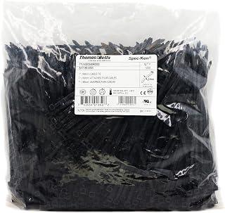 Thomas & Betts SKT188-220X Cable Tie, Outdoor, UV Black Nylon, 7" (1000-Pack)