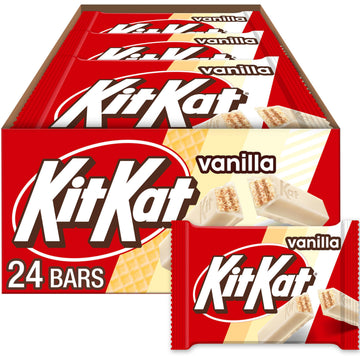 Vanilla Flavored Wafer Candy Bars by Kit Kat – 1.5 oz, Pack of 24