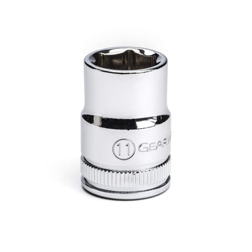 3/8" Drive Standard Metric Socket 11mm by GEARWRENCH – 11 mm, Silver, Model 80379