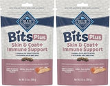 Blue Buffalo Blue Bits Plus Skin & Coat and Immune Support Dog Treats, Salmon, 9.5-oz. Bag (Pack of 2)