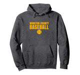 Winston County High School Baseball Pullover Hoodie by Winston County Yellow Jackets – Polyester, Grey, Model W2N4PDW4R2Y