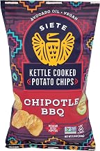Siete Kettle Cooked Chipotle BBQ Potato Chips, Gluten Free, 5.5 Ounces (Pack Of 6)