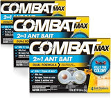 Combat Max 2 in 1 Ant Bait Station, 4 Count (Pack of 3)