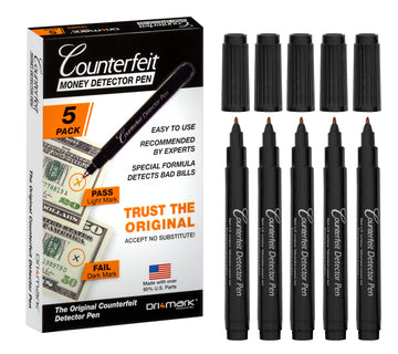 Counterfeit Bill Detector Marker Pen by Dri Mark – Model CFD5PK