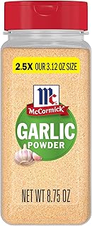 McCormick Garlic Powder, Non GMO, Made from Fresh, Whole Garlic Cloves, For Bringing Consistent Flavor to Favorite Foods While Cooking, 8.75 oz