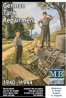 Masterbox 1:35 Scale German Tank Repairmen 1941-1945" Construction Kit (Grey)