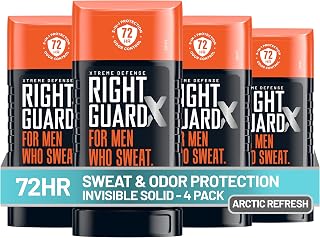 Right Guard Xtreme Defense Invisible Solid, Antiperspirant Deodorant, Arctic Refresh Scent - 5-in-1 Deodorant for Men, 72-Hour Odor Control, 2.6 oz (4 Pack)
