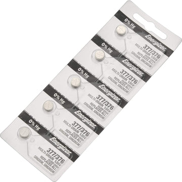 377/376 Watch Batteries (Pack of 5) by Energizer – 5 Count (Pack of 1), Pack of 5, Model 6/377EN