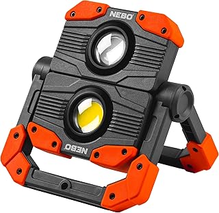 NEBO OMNI Fish Dock Light | 450 Lumens COB, 4 Light Modes, 395nm UV, Rotating Magnetic Handles, Built-In Power Bank, Water Resistant, Rechargeable Work Lamp, Includes USB-C Charging Cable