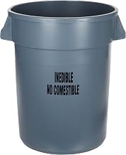 Rubbermaid Commercial Products Large Brute Trash Can/Garbage Container, 32-Gallon, Gray, Plastic Bin for Indoor/Outdoor/Garage/School/Festival