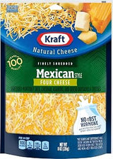 Kraft Natural Shredded Mexican Style Four Cheese (8 oz Bag)