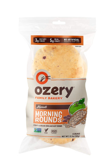 OZERY BAKERY Morning Round Pita Bread by Ozery Bakery Inc. – 12.7 Ounce (Pack of 6), Tan, Brown, Pack of 6