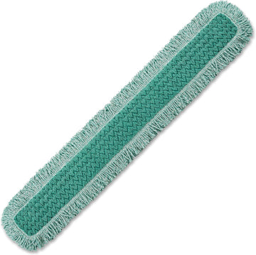 Rubbermaid Commercial Products HYGEN 48" Microfiber Dust Pad with Fringe – Green, For Janitorial/Professional Cleaners and Heavy-Duty industrial Cleaning/Dusting/Sweeping
