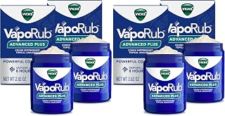 Vicks VapoRub Advanced Plus, Powerful Cough Suppressant, Topical Chest Rub & Analgesic Ointment, Medicated Vapors, Fast Cough Relief, 2.82oz x 2 (Pack of 2)