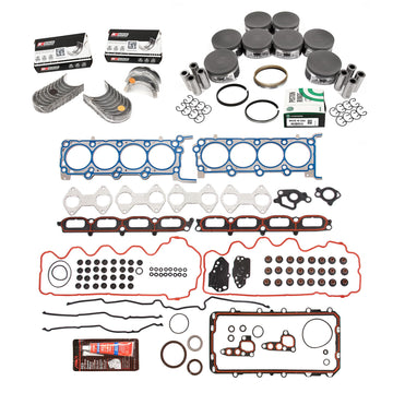 6 Full Gasket Set Pistons Bearings Compatible With/For 07-14 Ford Lincoln 5.4L TRITON 3-VALVE by Mizumo Auto – Main Bearings 0.25mm | Rod Bearings 0.25mm, Model MA-9761299698