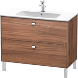 Duravit Brioso Two Drawer Floorstanding Vanity Unit Walnut