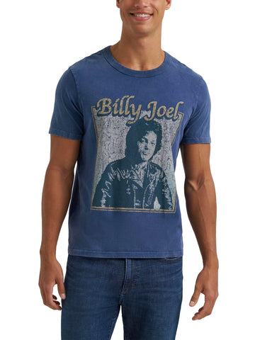 Men's Jukebox Favorites Graphic Tees by Lee – Cotton, Billy Joel Blue, Model 112385289
