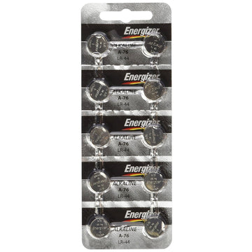 LR44 1.5V Button Cell Battery 10 pack (Packaging may vary) by Energizer – 10 Count (Pack of 1), Pack of 10, Model ES-LKGE-6ZD6