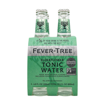 Tonic Water Elderflower, 6.8 Fl Oz, 4 Pack by Fever-Tree – 6.8 Fl Oz (Pack of 4), Pack of 4, Model 0898195001656