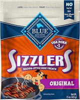 Blue Buffalo Sizzlers Pork Flavor Dog Treats - 15oz Pack of 4
