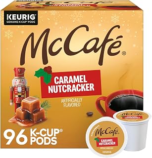 McCafe Caramel Nutcracker, Single Serve Keurig K-Cup Pods, Flavored Coffee, 96 Count (4 Packs of 24)