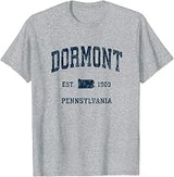 Dormont Pennsylvania PA Vintage Athletic Navy Sports Design T-Shirt