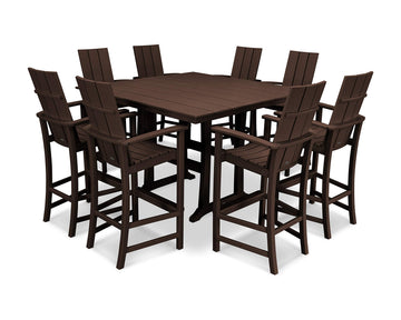 ® Bar Set by Polywood – Onesize, High Density Polyethylene, Mahogany, Pack of 9, Model PWS313-1-MA