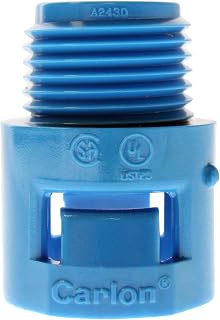 Carlon A243D 1/2" ENT Quick Connect Snap-In Non-Metallic Threaded Male Adapter, (10-Pack)