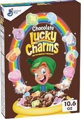 Lucky Charms Chocolate Kids Breakfast Cereal with Marshmallows, 10.6 oz | Chocolate Marshmallows & Chocolatey Pieces, 14g Whole Grain, Good Source of Calcium, 12 Vitamins & Minerals