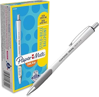 Paper Mate 1951347 InkJoy 700 RT Retractable Ballpoint Pen, 1mm, Black Ink, White Barrel, Dozen