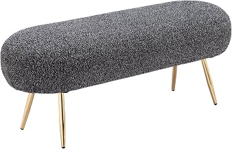 Zuo Creek Bench Glitter Black, Black Bench, Modern Style, Textured Weave, Seats up to 2, MDF, Indoor Living, 47.2" W x 15.7" D x 18.5" H