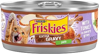 Purina Friskies Wet Cat Food, Extra Gravy Pate, Turkey, (24) 5.5 oz. Cans