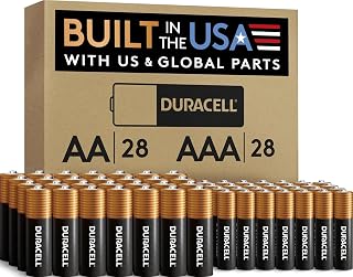 DURACELL Coppertop AA + AAA Batteries, 56 Count, 12-Year Shelf Life