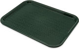 Carlisle FoodService Products Café Cafeteria Tray, Fast Food Tray for Restaurant or Commercial Use, 12" x 16", 24 Count, Forest Green