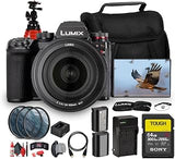 Panasonic LUMIX S1 IIE Mirrorless Camera | Full-Frame Professional Powerhouse with 6K Video & Dual Native ISO with 24-105mm f/4 Lens (DC-S1M2EMK) + 64GB Card + Lens Filter Kit + Battery + More
