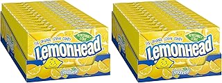 LEMONHEAD Hard Lemon Candy, 5 Ounce Movie Theater Candy Boxes (Pack of 24)