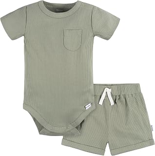 Gerber Baby Boys & Girls Bodysuit and Short Set
