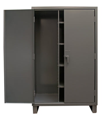 Extra Heavy Duty Welded 12 Gauge Steel Lockable Maintenance Cabinet by Durham – 24" W x 48" D x 78" H, Alloy Steel, Grey, Model HDJC244878-4S95