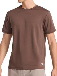 Reebok Men's Sonic Bolt Short Sleeve Crewneck T-Shirt, Standard Fit, Lightweight Cool Touch Jersey Fabric