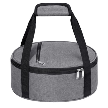 MIAOJIE Insulated Round Food Carrier, Single Layer, Gray