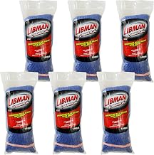 Libman Commercial 968 Medium Blended Looped-End Wet Mop Head, Blend of Cotton & Polyester, 20 oz., Blue (Pack of 6)