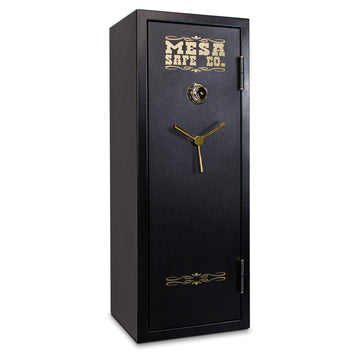 Mesa Safe 14 Gun Capacity All Steel Gun Safe with Combination Lock by Mesa Safe Co. – 7.6 cu. ft., 14.0 load, Alloy Steel, Textured Black, Model MBF5922C
