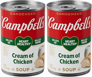 Campbell's Condensed Heart Healthy Cream of Chicken Soup, 10.5 oz Can (Pack of 2)