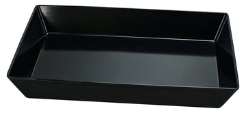 Rome Rectangular Deep Plate by Yanco – Large, Melamine, Black, Pack of 12, Model RM-614BK