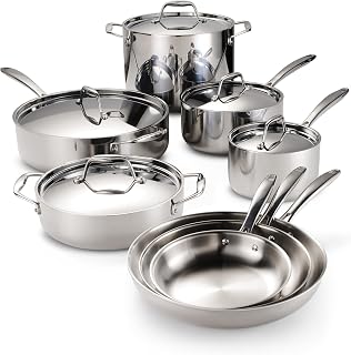 Tramontina Signature Tri-Ply Clad Stainless Steel 13-Pc Pots and Pans Set