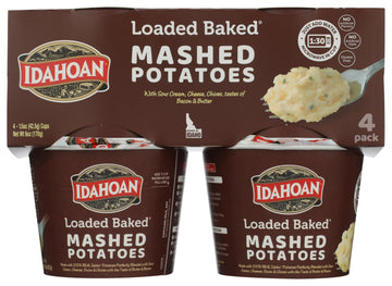 Loaded Baked Instant Mashed Potato Cups | 1.5oz - Pack of by Idahoan – Golden, Pack of 4