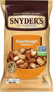 Snyder's of Hanover Pretzels, Sourdough Nibbler, 9 Ounce (Pack of 12)